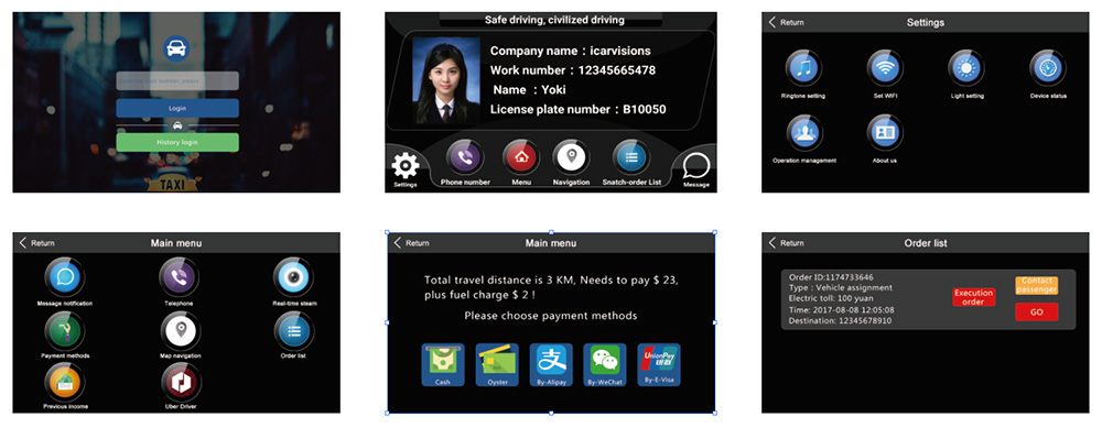 2/4CH touch screen 4G MDVR perfect for taxi Picture3