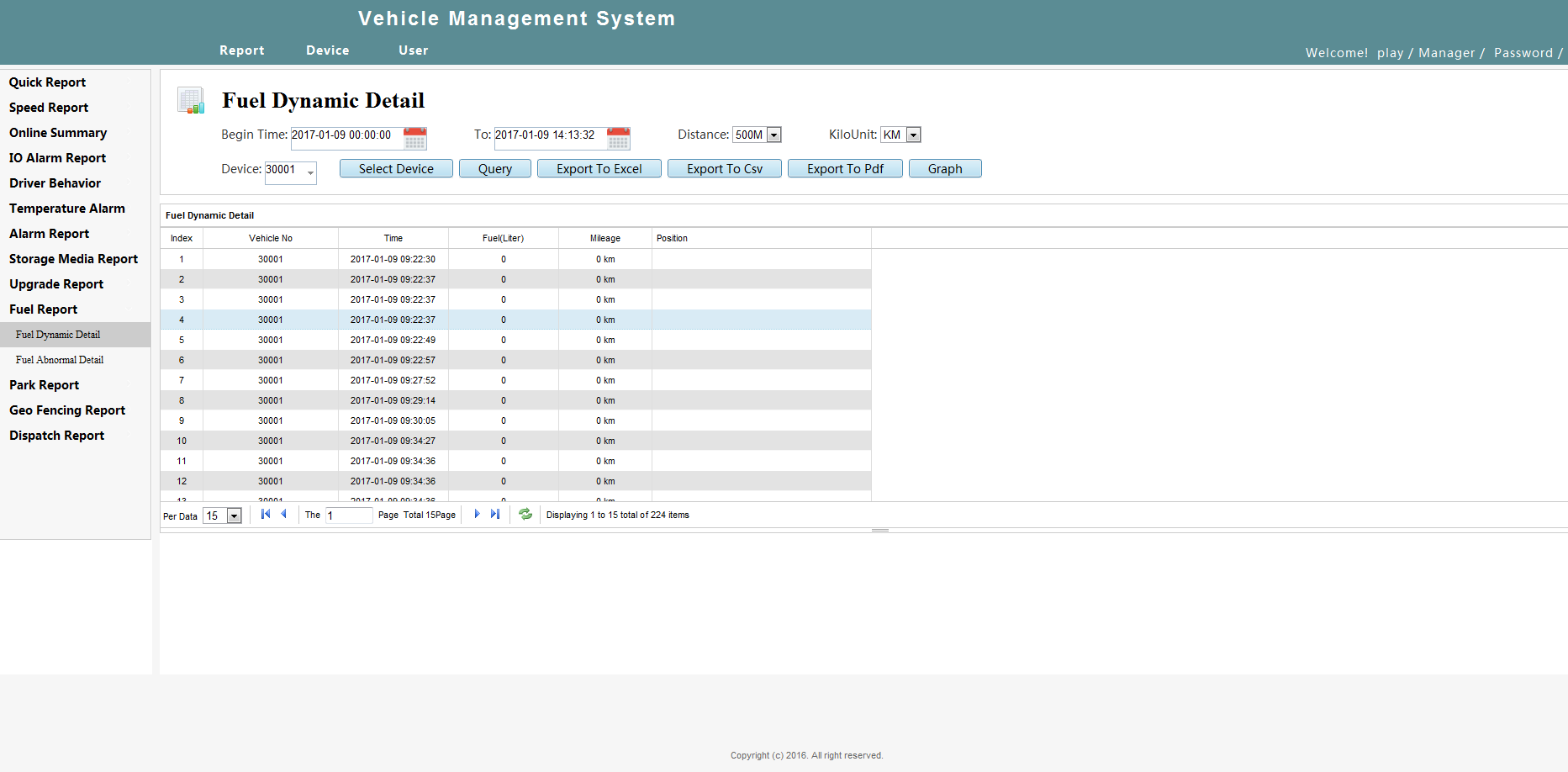 Intelligent vehicle monitoring system - WEB Client Picture10