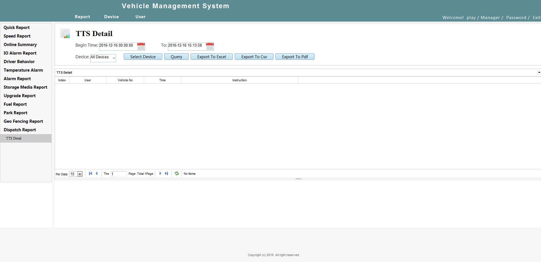 Intelligent vehicle monitoring system - WEB Client Picture12