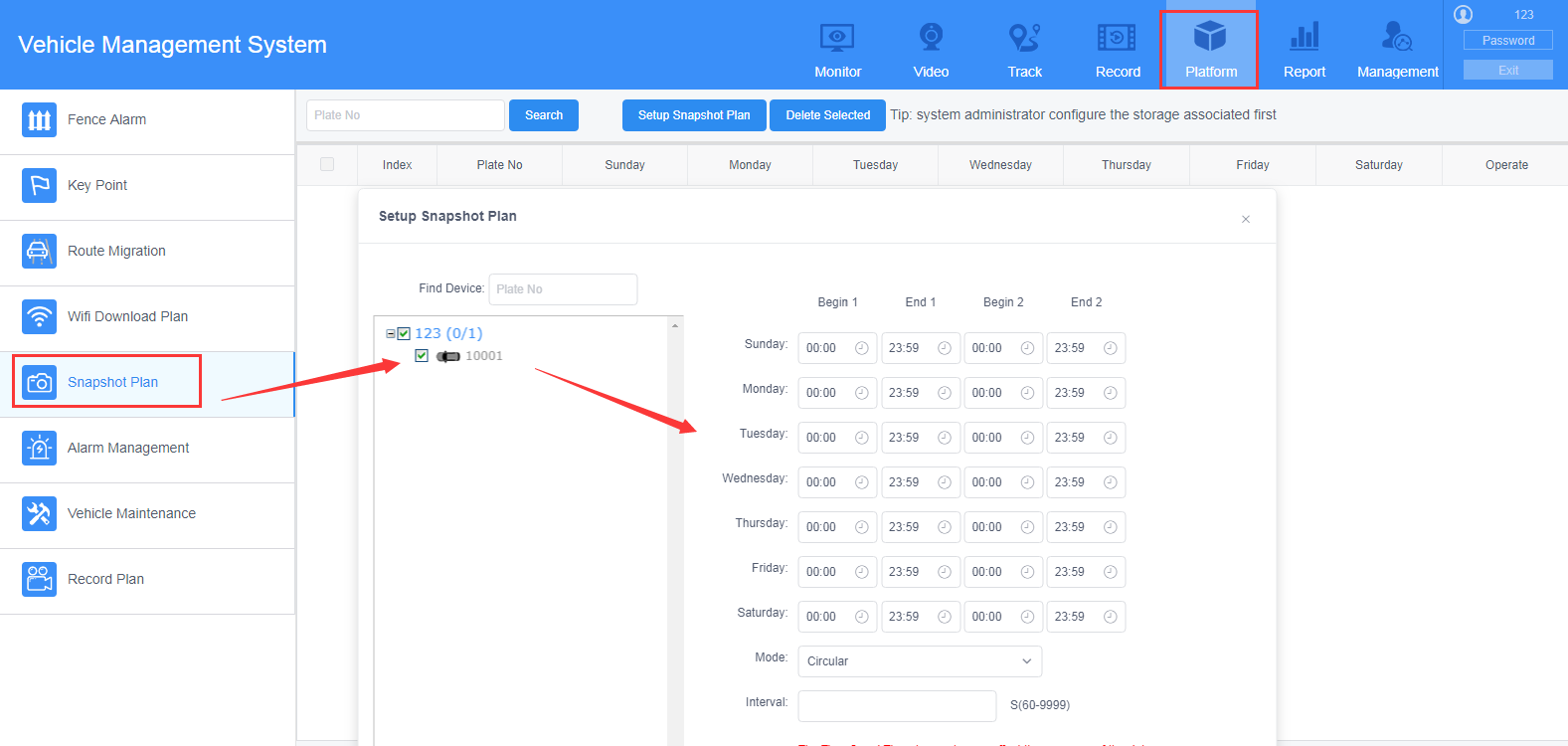 How to Set Snapshot Plan on the IVMS Server Picture2