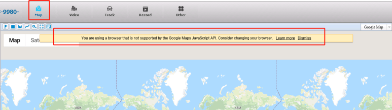 Remove the error prompt about 'JavaScript API not support your browser' Picture1