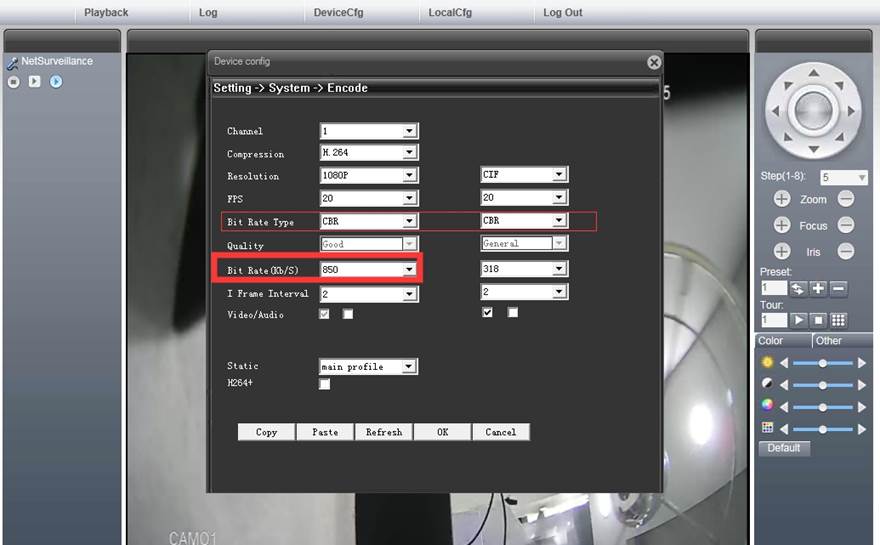 Setting CBR in NVR is Invalid Picture1