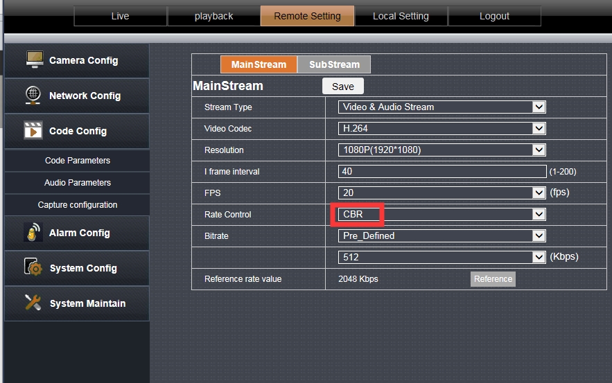 Setting CBR in NVR is Invalid Picture2