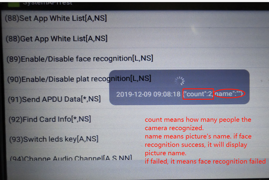 How to test SDK about Face recognition Picture4