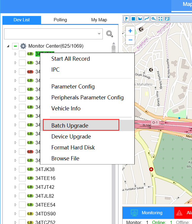 Batch Vehicle upgrade firmware in IVMS Picture1
