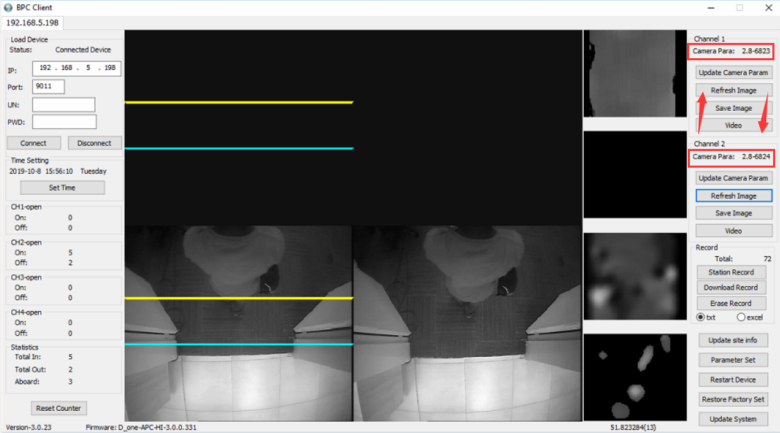 How to update parameter of Passenger Counter camera Picture5