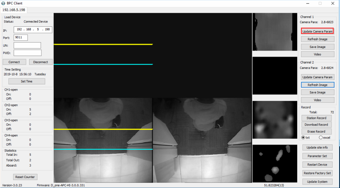 How to update parameter of Passenger Counter camera Picture7