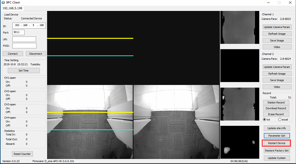 How to update parameter of Passenger Counter camera Picture8