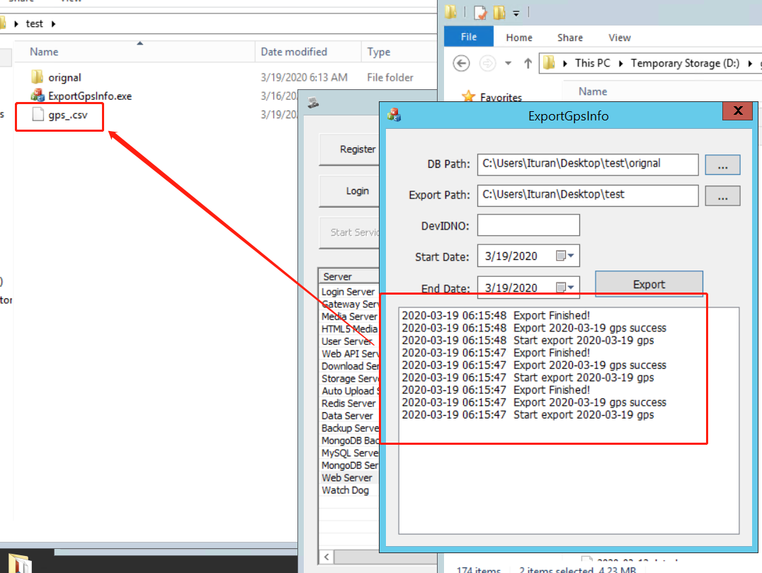 How to save the GPS data files CSV Format Picture5