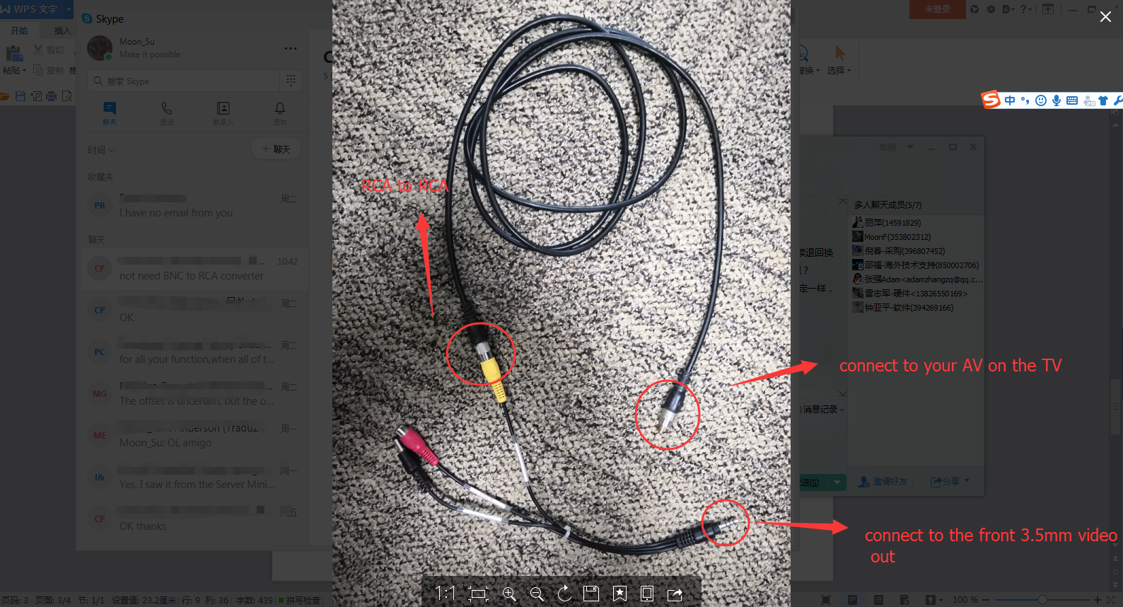 How to connect monitor with AV-output Picture2