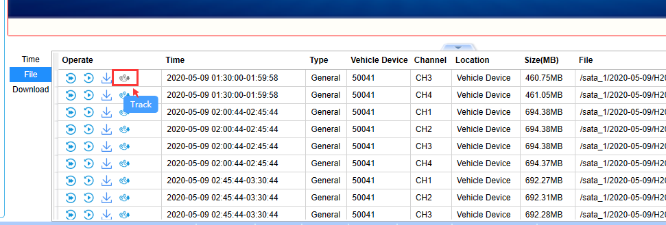 How to search the GPS track via record in New IVMS client side Picture2