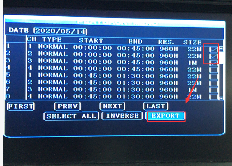 How to use USB export record from HDD MDVR Picture3