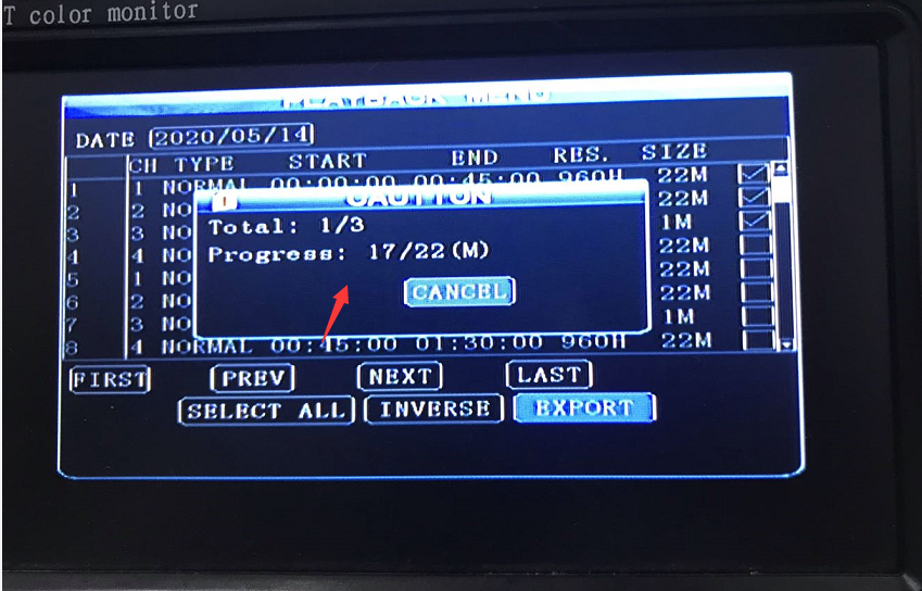 How to use USB export record from HDD MDVR Picture4