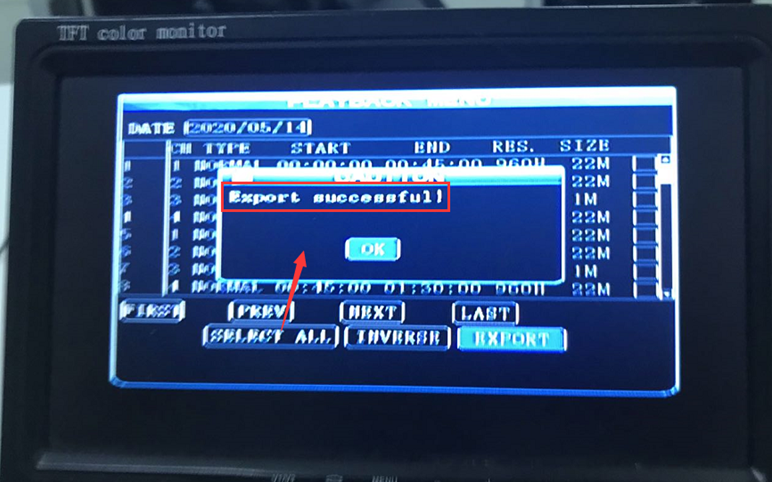 How to use USB export record from HDD MDVR Picture5