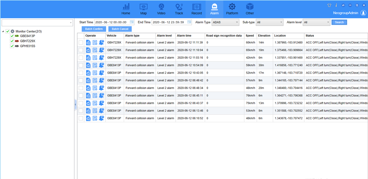 How to fix IVMS client can not find the ADAS&DSM alarm report Picture5