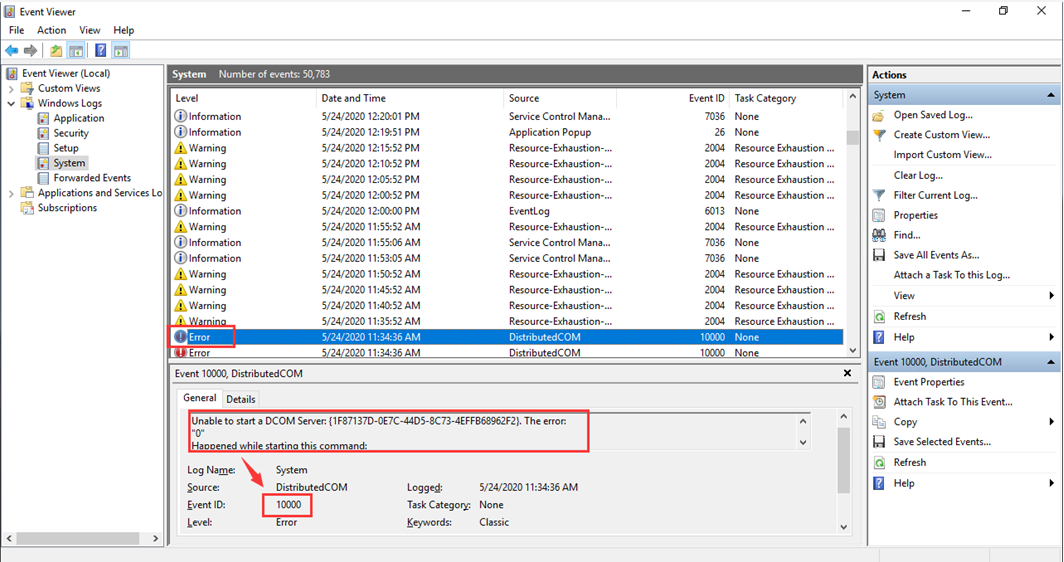 How to use Event Viewer check errors from system or application Picture5