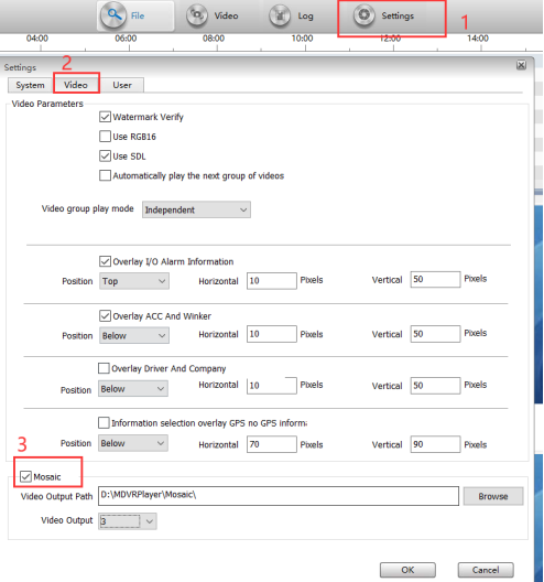 How to create mosaic videos with MDVRPlayer Picture2