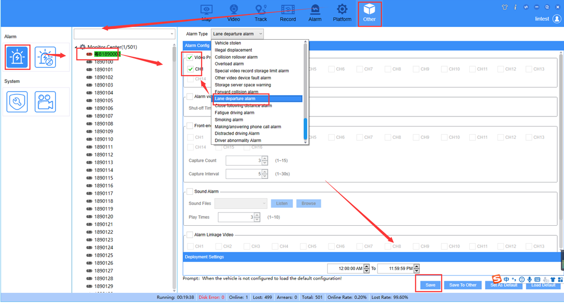 How to set ADAS and DSM alarm linkage at IVMS Client side Picture1