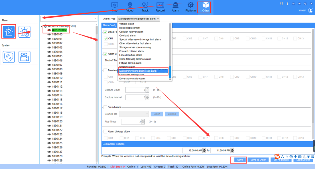 How to set ADAS and DSM alarm linkage at IVMS Client side Picture2