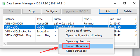 How to use MySQL Server Manager Backup and Restore data Picture1