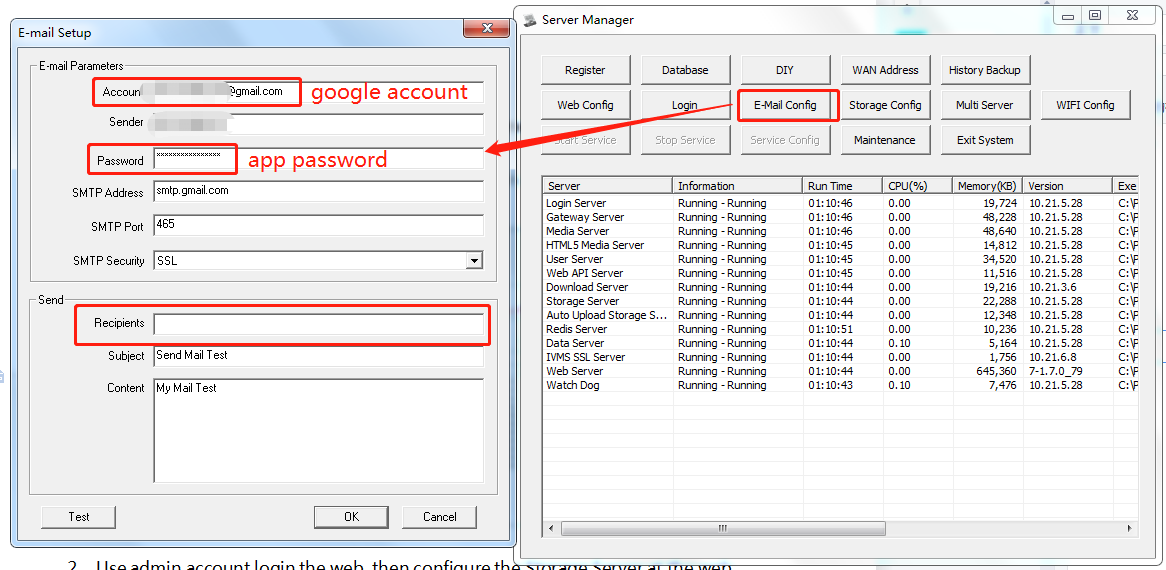How to use Google account configure Alarm E-mail Picture12