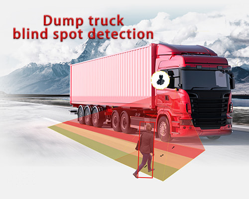 Dump truck blind spot detection