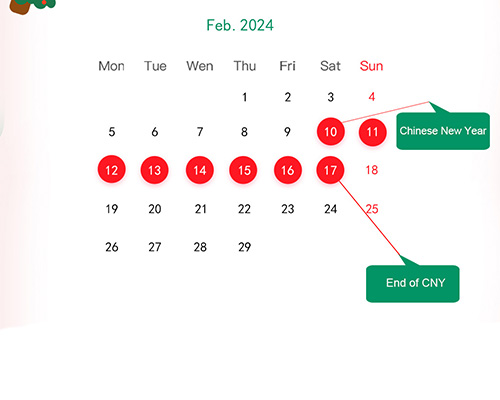 2024 Chinese New Year Notice